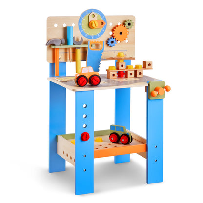 US Local Wooden Tool Bench For Kids 3 Years+ Toy Workbench Pretend Play Toy Kits