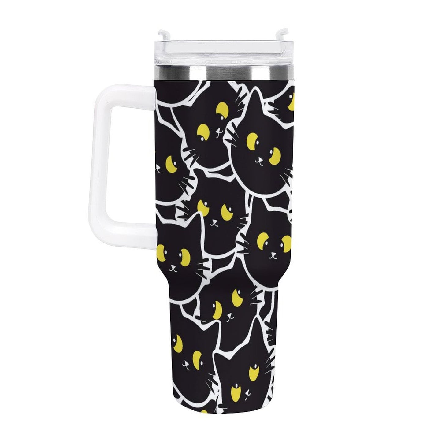 PHDT00270 POD US Local Tumbler 40 oz Large Capacity Car Cup Cat, Yellow Eyes