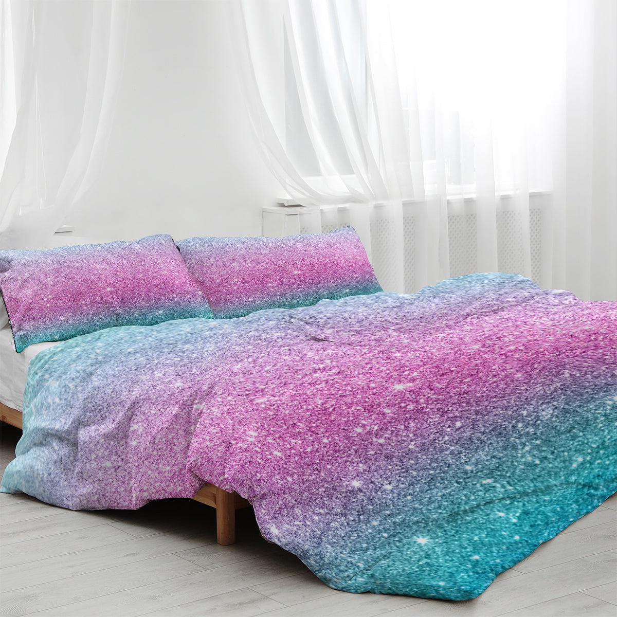 US Local 3 PCS Ultra Soft Duvet Cover Set For Comforter Star Bedding Set Full Queen King Size