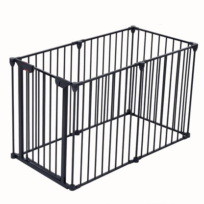 US Local 150 Adjustable Safety Gate 6 Panels Play Yard Metal Doorways Fireplace Fence Christmas Tree Fence G