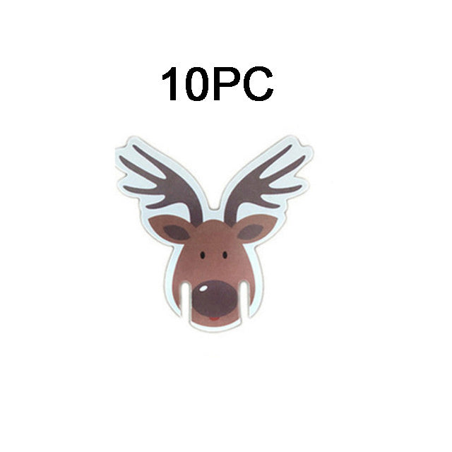 Christmas Hat Wine Glass Decoration Card