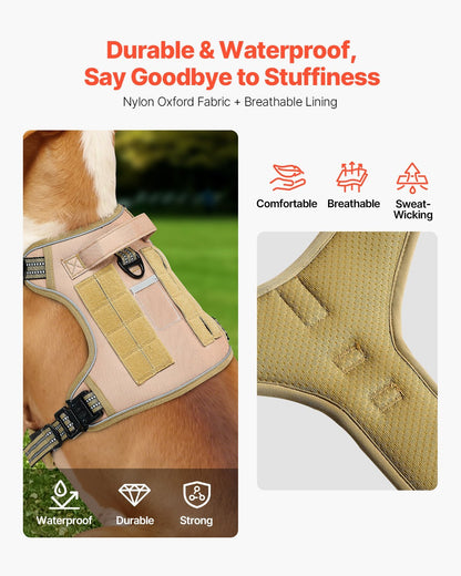 US Local Dog Harness For Large Dogs No Pull Tactical Dog Harness Adjustable Pet Vest