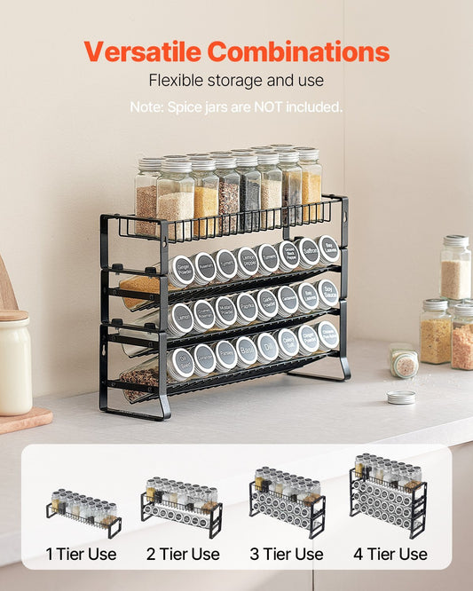 US Local Spice Rack Organizer For Cabinet Kitchen Countertop Seasoning Organizer 18x11 In