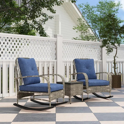 US Local Rattan Chaise Lounge Chair, Wicker Patio Furniture Set