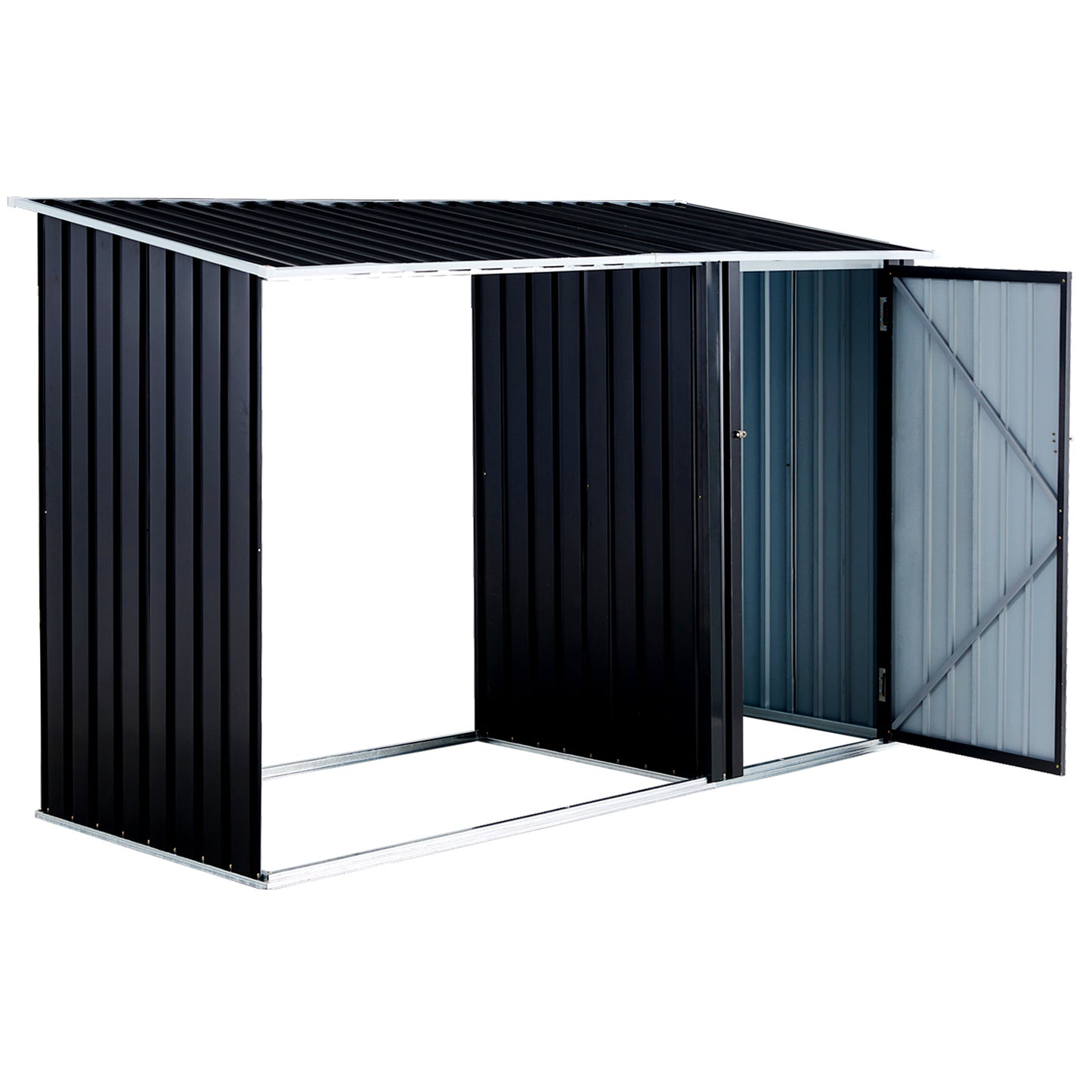 US Local Metal Firewood Storage Shed