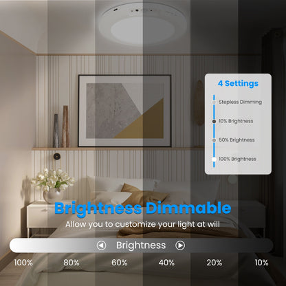 US Local 1Pack Magnetic Flush Ceiling Light Rechargeable Motion Sensor Ceiling Light Wireless Ceiling Light With Timer Remote Stepless Dimmable For Closet Stairs Garage Bathroom