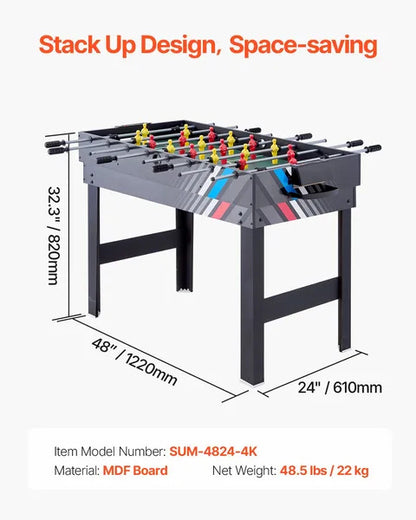 US Local 4-in-1 Combo Game Table Set, Air Hockey Table, Multi Combination Table With Air Hockey, Pool Billiard, Foosball, Ping Pong, Pushers & Pucks, Sports Arcade Table For Family Game Room Office