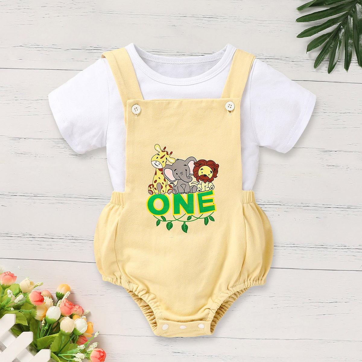 US Local Infant Baby Boy Gentleman Outfit Summer Short Sleeve Crew Neck T Shirt First Birthday Suspender Romper Jumpsuit Set