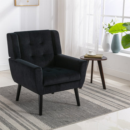 US Local Modern Soft Velvet Ergonomic Accent Chair For Living Room, Bedroom - Home Chair