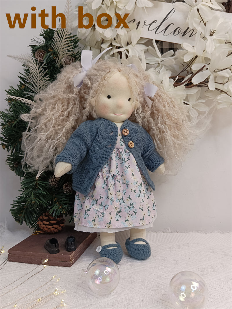 US Local Handmade Plush Doll Golden Curly Girl Finished Product