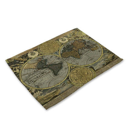 Creative world map placemat