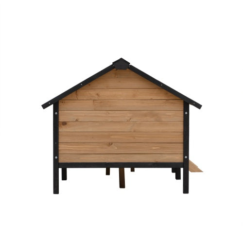 US Local Outdoor Large Cabin Style Wooden Kennel With Porch