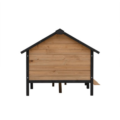 US Local Outdoor Large Cabin Style Wooden Kennel With Porch