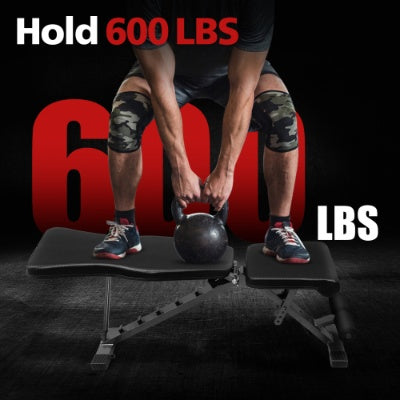 US Local Weight Bench For Full Body Workout, Adjustable Strength Training Sit-up Chair, Multi-Purpose Foldable Incline Decline Bench