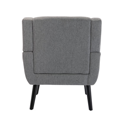 US Local Modern Soft Linen Ergonomic Accent Chair For Living Room, Bedroom, Home