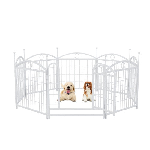 US Local Dog Playpen Indoor 24 Inch 8 Panel Metal Dog Playpen