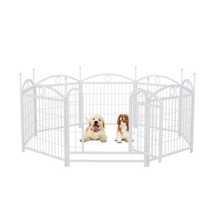 US Local Dog Playpen Indoor 24 Inch 8 Panel Metal Dog Playpen