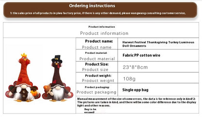 New Harvest Festival Thanksgiving Party Decoration Luminous With Light