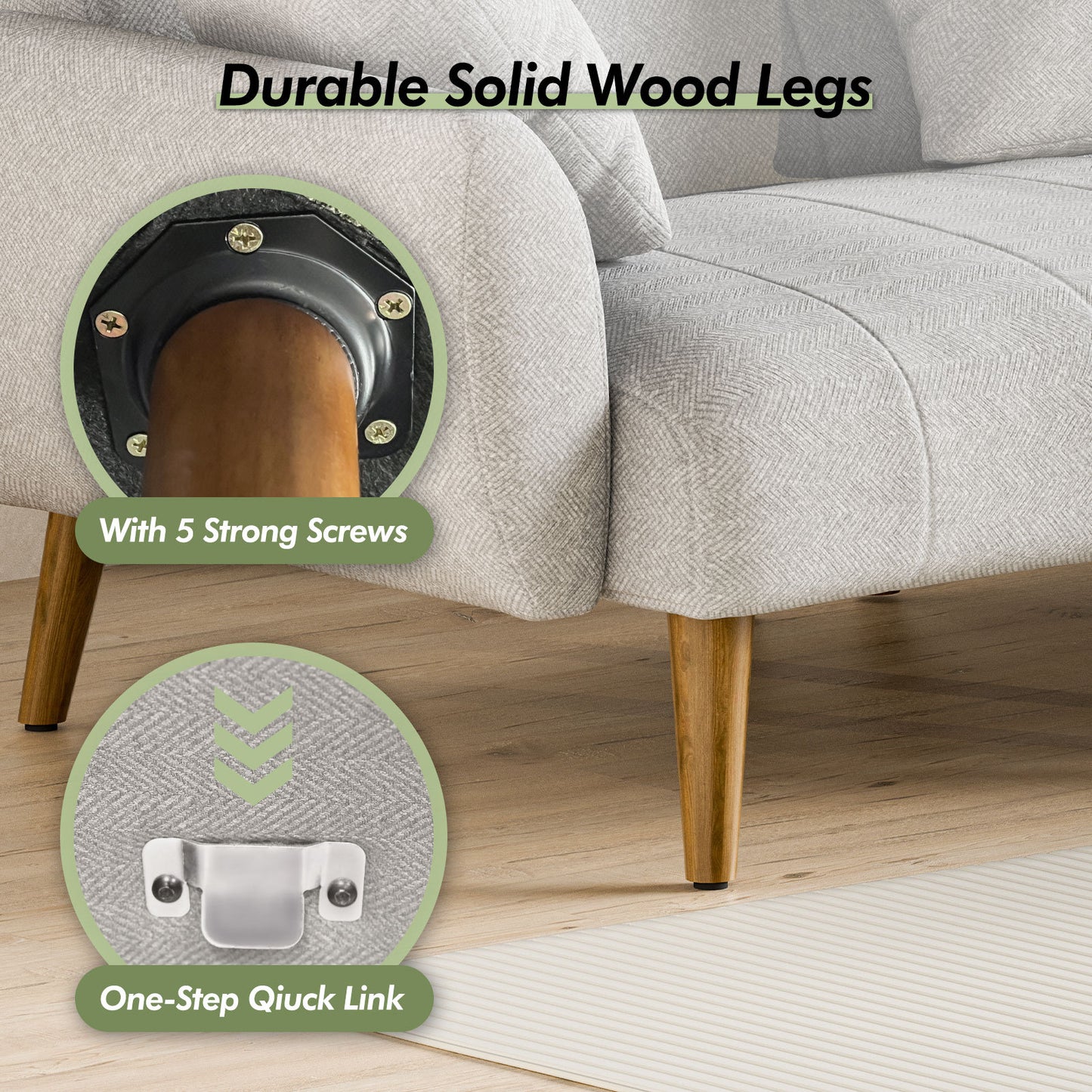 US Local 4 - Piece Upholstered Sectional