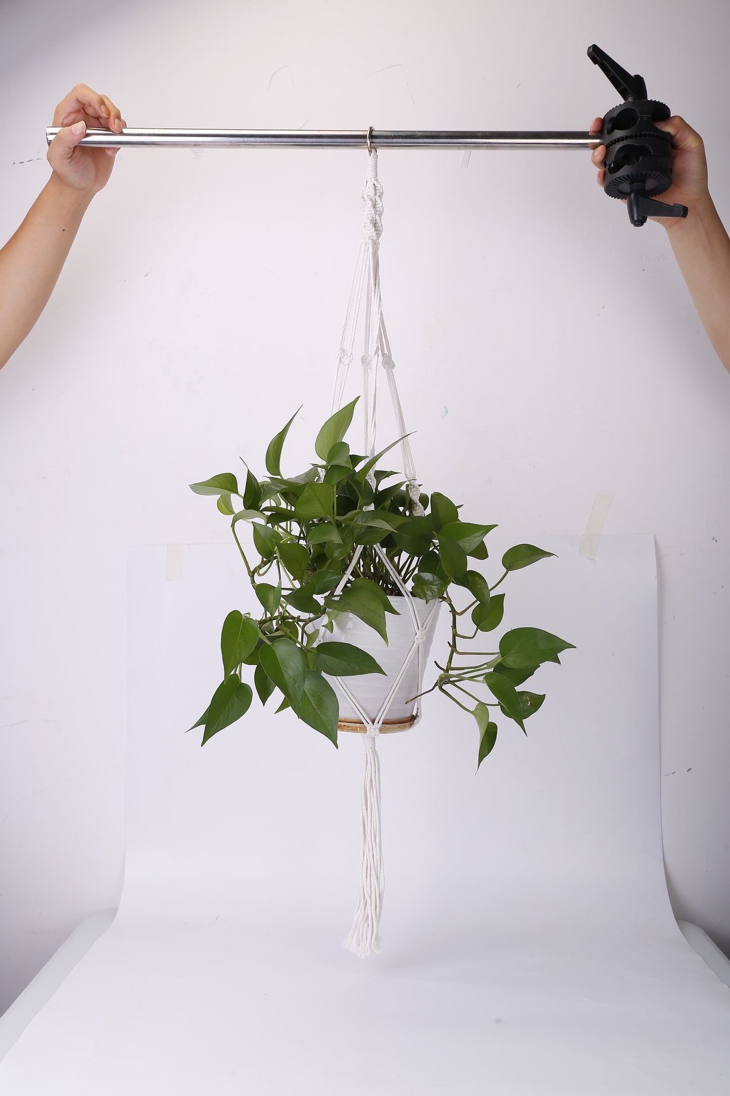 US Local 2Pcs Plant Hanger Flowerpot Net Bag 40in Cotton Rope Plant Hangers 4Legs Plant Hanger Fit For Round Or Square Plant Pot