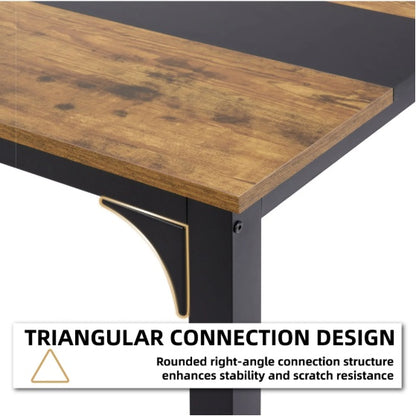 US Local Computer Desk Large Office Desk, 79.5 Inch Gaming Desk Writing Desk Work Desk For Home Office, Study, Modern Simple Wooden Desk, Large Legroom, Metal Frame