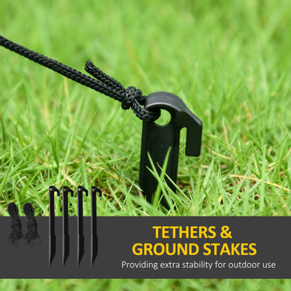 US Local HOMCOM 5ft Inflatable Halloween Decoration Ghost And Pumpkin, Blow Up Outdoor LED Yard Display, Waterproof