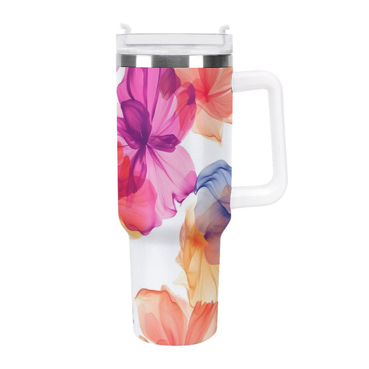 PHDT00475 POD US Local Tumbler 40 oz Large Capacity Car Cup Watercolors, Flowers, Butterflies