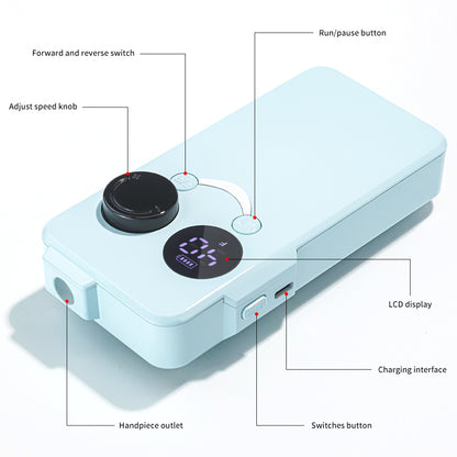 US Local 40000RPM Nail Drill Professional Cordless Electric Nail Drill Machine Rechargeable Portable Acrylic Gel Grinder Tools With 6 Bits And Sanding Bands For Manicure Pedicure Carve Polish