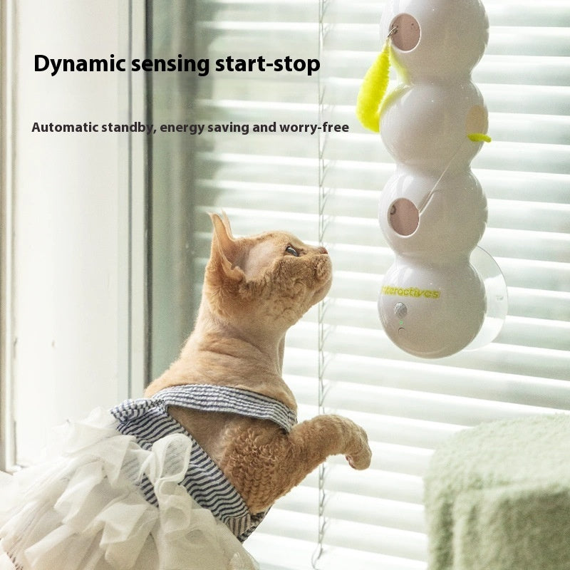 Teasing Cat Toy Automatic Pes Toy With Tail Motion Activated Kitten Toy Rechargeable Smart Interactive Cat Toy Pet Products