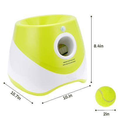 US Local Only Supports Self Pickup  Dog Ball Thrower, Automatic Ball Launcher, Indoor-Outdoor Interactive Dog Toy With Three Scopes, Includes Balls And A Data Cable, Grey-Green