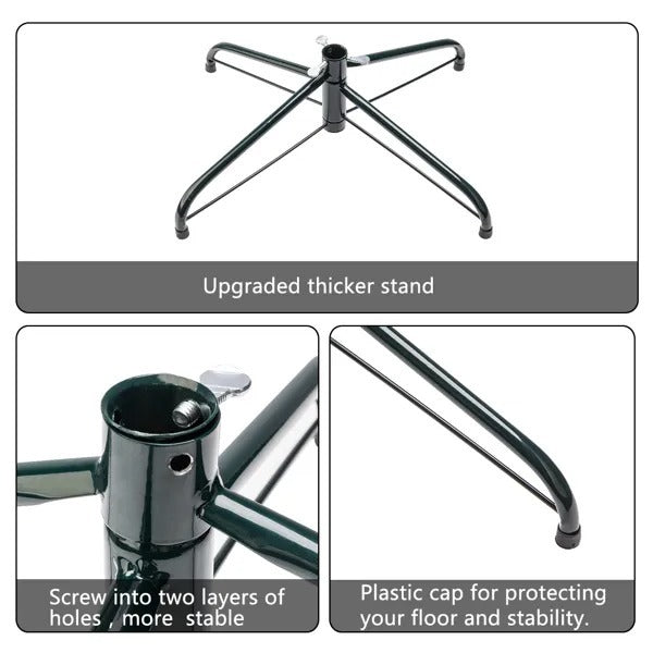 US Local 6FT Iron Leg White PVC 812 Branches Christmas Tree