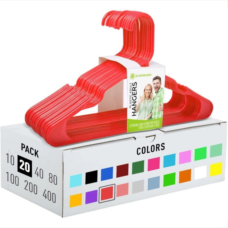 US Local Hangers For Size 20 Pack Clothing Plastic Ideal For Everyday