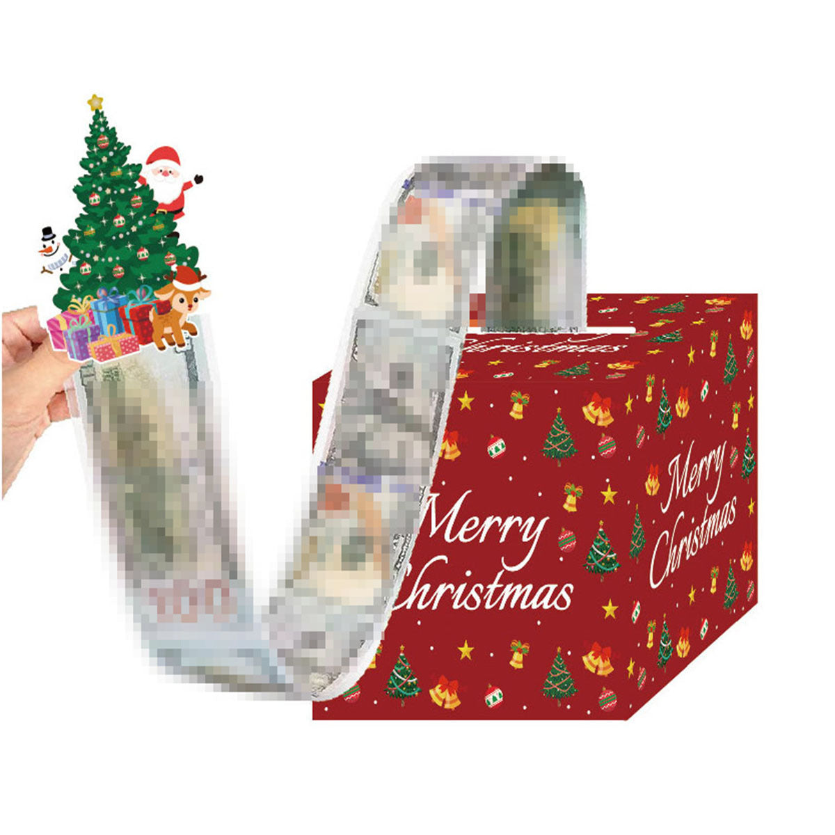 US Local 1 PC Christmas Cash Gift Box