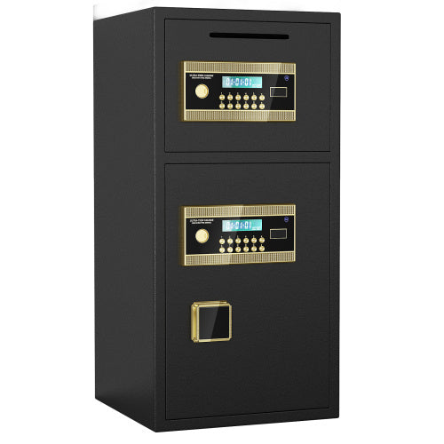 US Local Large Double-door Coin-operated Safe,Digital Security Safe With Fireproof And Waterproof Bag,6.0 Cubic Feet Safe Box With Hidden Code Function For Home,Office And Hotel