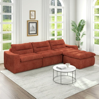 US Local Right Sofa Seat, L-shaped Modular Combined Sofa, Compressed Combined Sofa, Modern Lazy Style Comfortable Beanbag Sofa