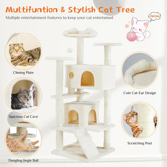 US Local Multi Functional Cat Treehouse Cat Climbing Frame