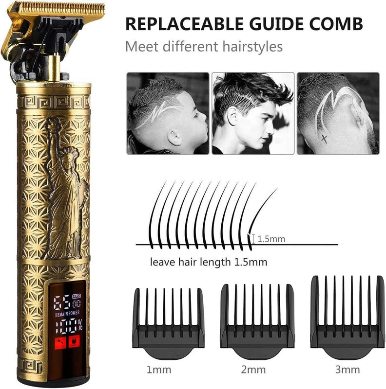 US Local Beard Trimmer Hair Clippers Cordless Hair Cutting Kit Barber Shaving Machine For Men USB Rechargeable 1 PCS