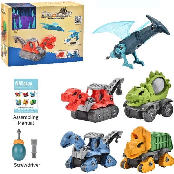 US Local Dinosaur Set With Electric Drill, Construction Toys For Boys - Not Shipped On Weekends