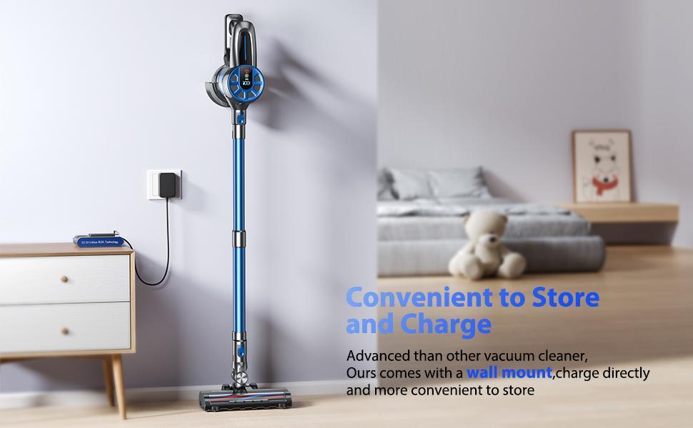 US Local 450W 36kPa Powerful Cordless Handheld Vacuum With LED Display, 40-Minute Battery Life, Rechargeable, Suitable For Home Use And Cleaning Pet Hair, Suitable For Hardwood Floors And Carpets