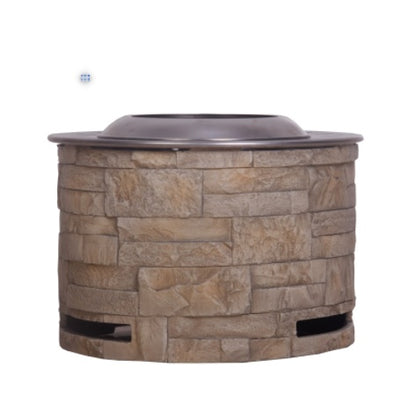 US Local Stackstone Look Smokeless Firepit With Wood PelletTwigWood As The Fuel