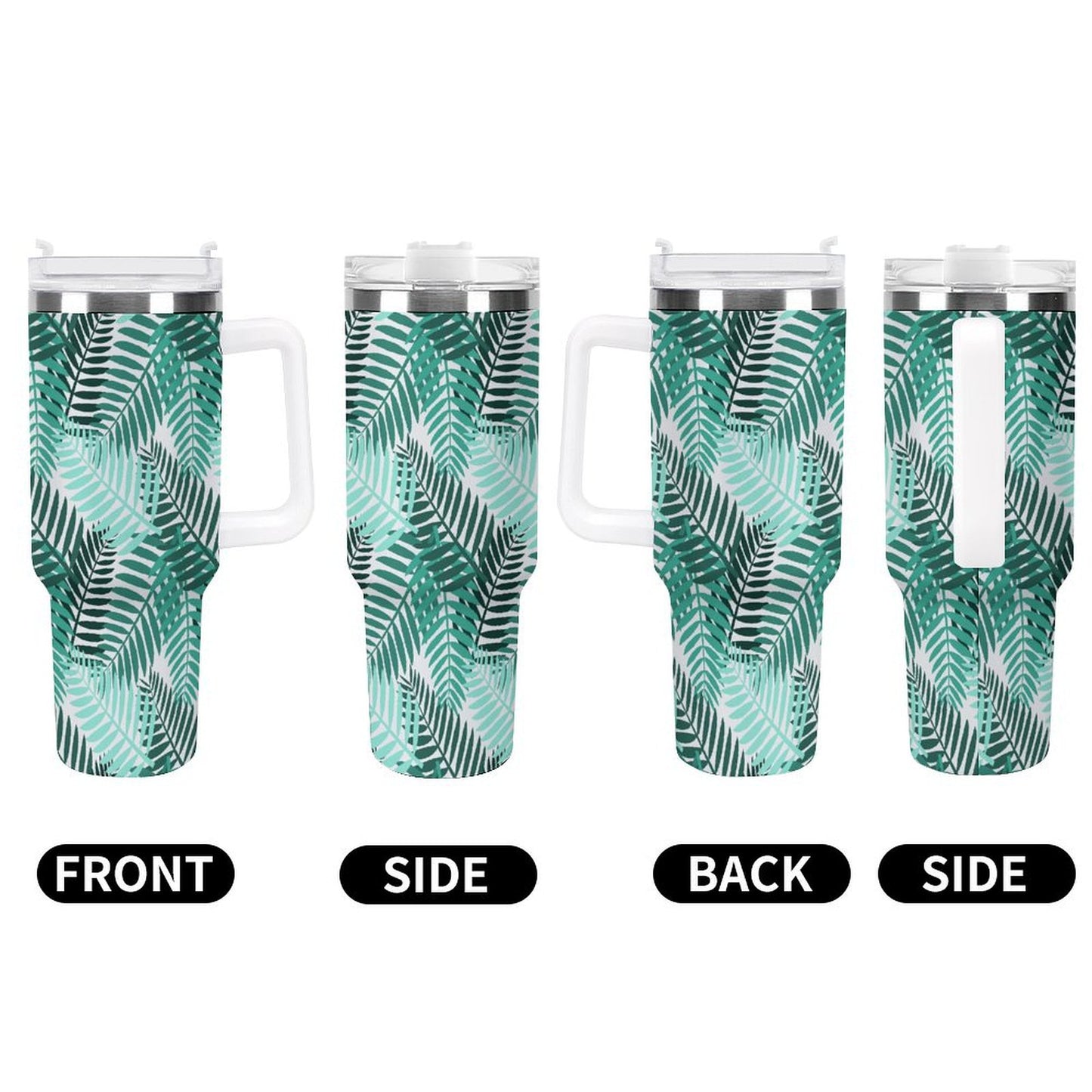 PHDT00232 POD US Local Tumbler 40 oz Large Capacity Car Cup Branches, Leaves, Summer