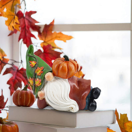 Old Rudolf Decorated With Thanksgiving Pumpkin