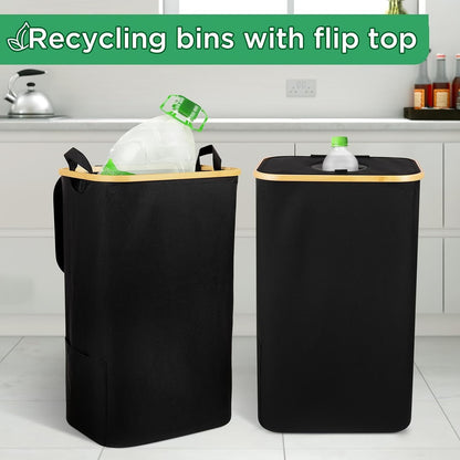 US Local Kitchen  Recyclable Trash Can 26 Gallons Removable Reusable Inner Bag With Lid Bottle Plastic Waste Kitchen Trash Can