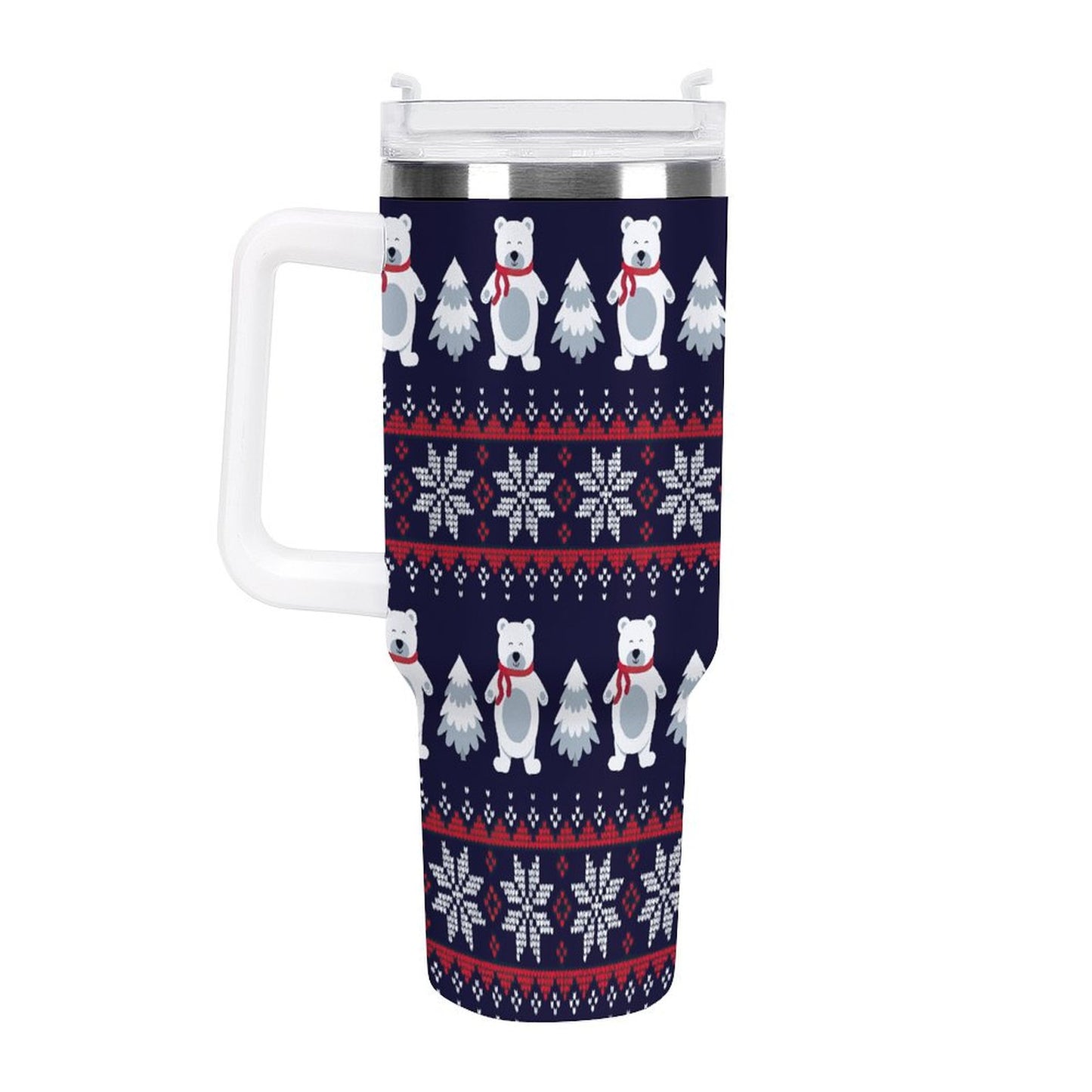 PHDT00185 POD US Local Tumbler 40 oz Large Capacity Car Cup Christmas Bear