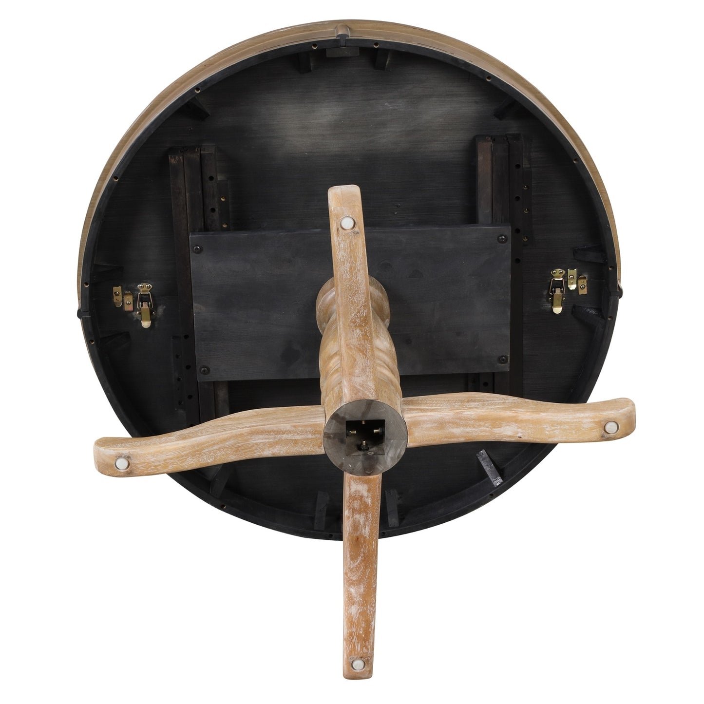 US Local Modern Dining Table Set For 4 - Round Table & 4 Chairs, 5 Piece Kitchen Set