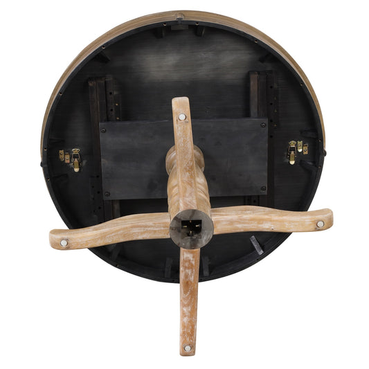 US Local Modern Dining Table Set For 4 - Round Table & 4 Chairs, 5 Piece Kitchen Set