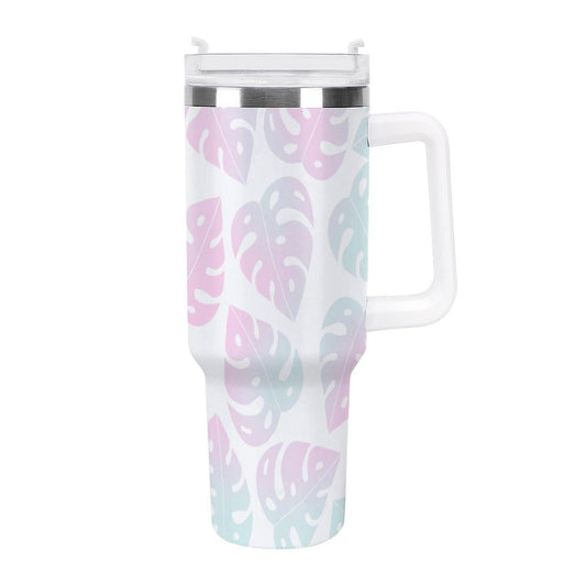 POD US Local Tumbler 40oz Large Capacity Car Cup Leaf, Gradient Style