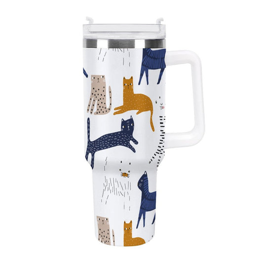 PHDT00407 POD US Local Tumbler 40 oz Large Capacity Car Cup Lovely Cat