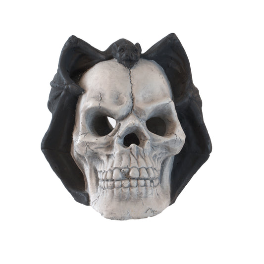US Local Fire Pit Demon Skull Gas Log for Ventless & Vent Free, Propane, Gel, Ethanol, Electric, Outdoor Fireplace and Fire Pit, Halloween Decor - Patent Pending