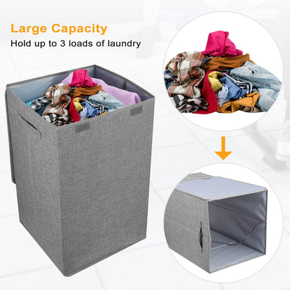 US Local 1Pc Foldable Laundry Hampers Washing Clothes Laundry Basket With Lid Handles Storage Organizer